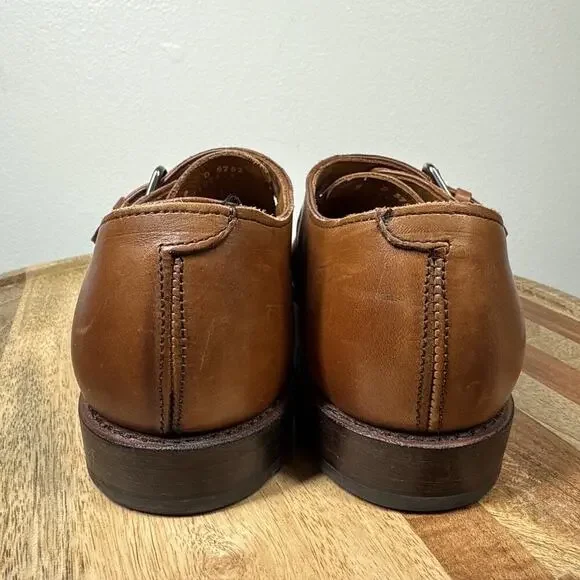 Allen Edmonds Warwick Shoes Men's 9D Monk Strap Loafers Brown Walnut Leather USA - Picture 3 of 16